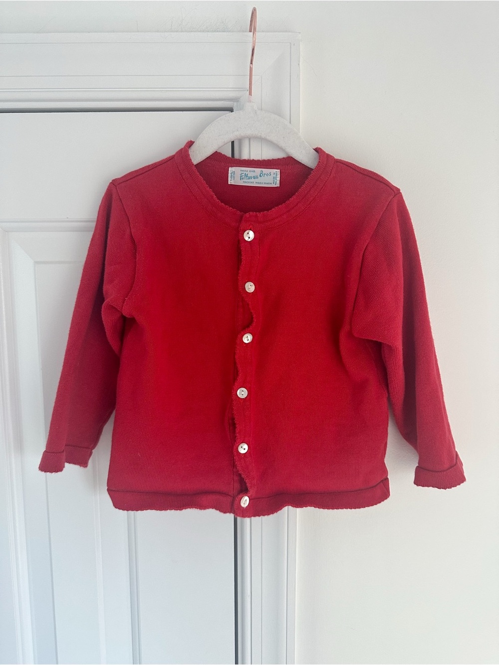 Feltman brothers red cardigan 3t EUC